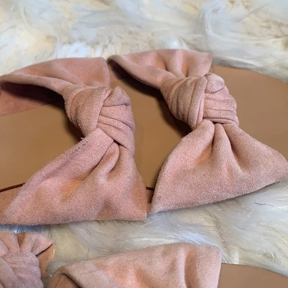 Splendid Barton Knotted Suede Slides in Dark Blush Size 7.5 - Picture 7 of 11